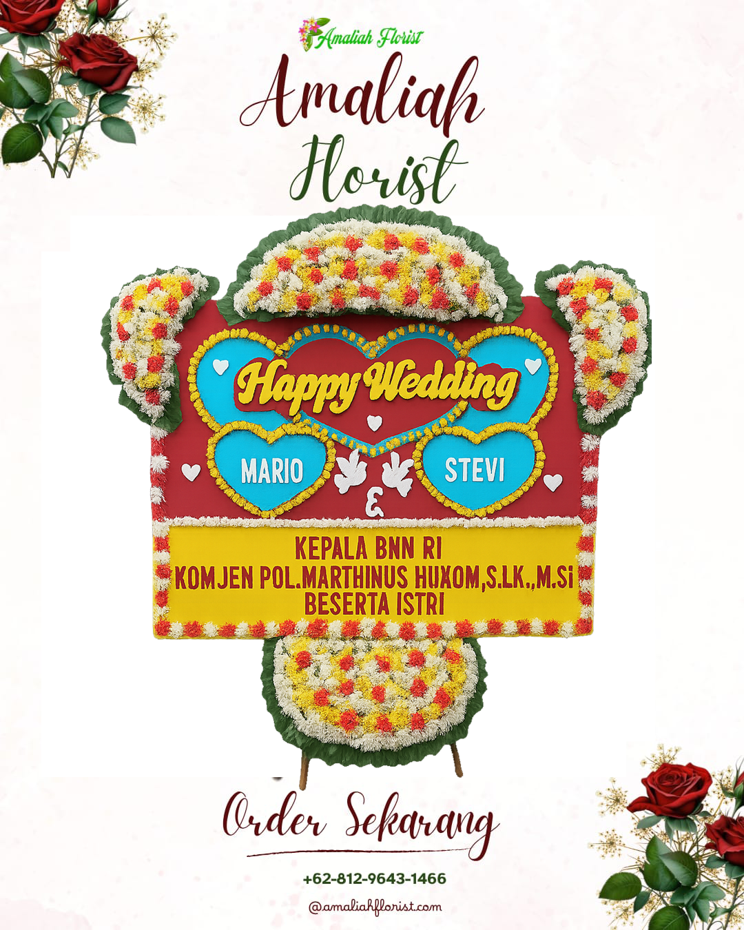 Papan Bunga Pernikahan Sidareja
